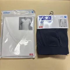 【新品未使用】UNIQLO エアリズム ステテコ、VネックT半袖 各1個セット