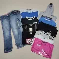 JUNK STORE デニム140cm + 半袖Tシャツ3枚+長袖8枚セット