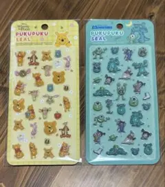 ディズニー　ぷくぷくシール くまのプーさんとモンスターズ・インク　2枚セット