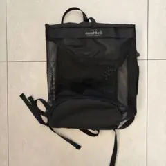 mont-bell ブラック メッシュ　ギア　バッグ　リュック　バックパック