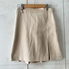 WEGO ベイクドカラーミニスカート　ラップデザイン　ベージュ