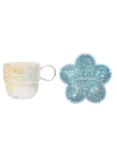 スタバ SAKURA2026 耐熱グラスマグラスター コースター エアリーブルー