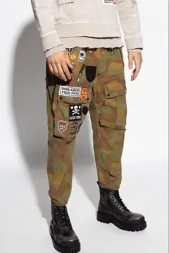 レア‼️ 2021ss ディースクエアード2 迷彩ワッペンパンツ 2025年最新