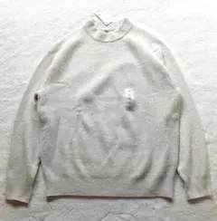 タグ付✨ユニクロ スフレヤーン モックネックセーター XL オフホワイト