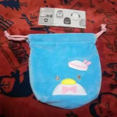 サンリオ はぴだんぶい ふわふわフェイス巾着 タキシードサム