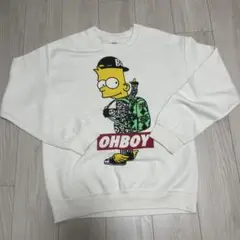 シンプソンズ バート スウェット OHBOY 白 古着 メンズMのサムネイル