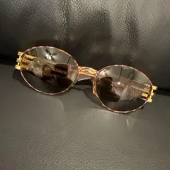 美品✨】フェンディ サングラス スクエア ゴールドプレート ブラウン