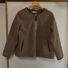 Oceanside ノーカラージャケット 茶色　L