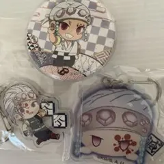 鬼滅の刃　宇髄天元缶バッジ・アクリルキーホルダーセット