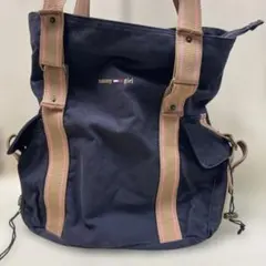 トミーガール tommy girl トートバッグ キャンパス生地 ブラックのサムネイル