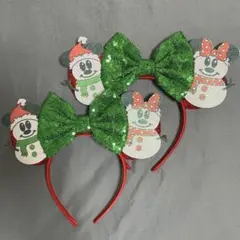 クリスマスディズニーカチューシャ　雪だるまカチューシャ　クリスマスディズニー