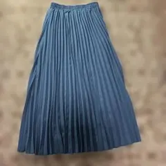 【JUNOAH 】プリーツスカート ブルー 系Mサイズのサムネイル