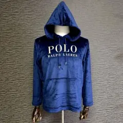 【国内正規品】ポロ ラルフローレン ベロア パーカー ネイビー M　超美品のサムネイル