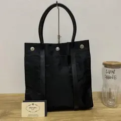 《美品》PRADA （プラダ）ナイロン×レザー トートバッグ ブラック 黒のサムネイル