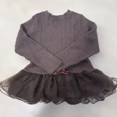 プティマイン　ニットトップス　ブラウン