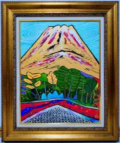 油絵 油彩 油彩画 絵 絵画【富士山と銀杏】 - メルカリ