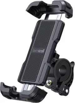 ブラック Lamicall 片手操作 自転車 スマホホルダー スタンド BP03