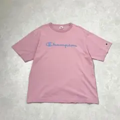 Champion　チャンピオン　半袖Tシャツ　刺繍　ロゴ　ピンク　希少カラーのサムネイル