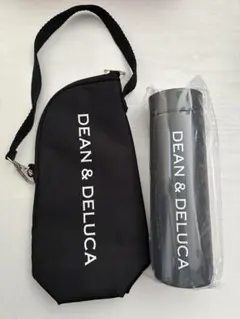 DEAN&DELUCA　ステンレスボトル（グレー）　ボトルケース（黒）　セット