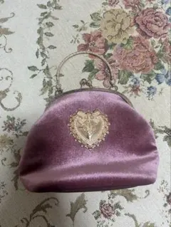 パープルベルベットパーティーバッグ