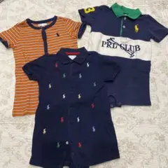 【お値下げ】美品　ラルフローレン　ロンパース　3着セット