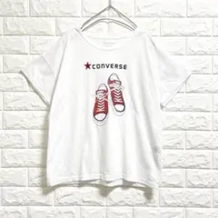 CONVERSE スニーカーイラスト 半袖tシャツ ホワイト