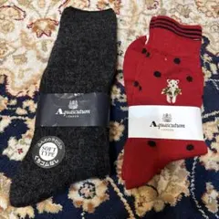 新品 アクアスキュータム　Aquascutum ソックス靴下レディースメンズ