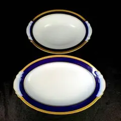美品＊大倉陶園 瑠璃片葉金蝕 フルーツボウル 14cm フルーツ皿 6枚