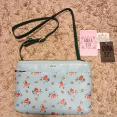 ANNA SUI 水色 花柄 ポーチ　未使用　美品