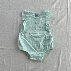 【babyGAP】 ベビーギャップ ミントグリーン ロンパース 80 半袖 水色