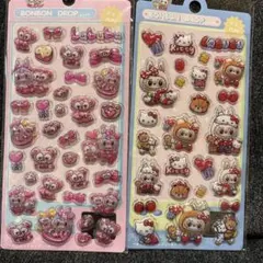 ラブブ　立体シール　2点セット