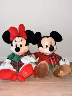 ディズニー ミッキー ミニー ぬいぐるみ セット　クリスマス　冬