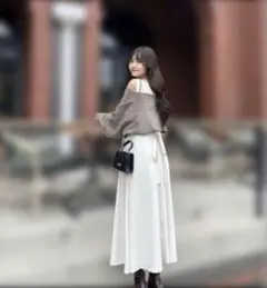 【holidayandholiday】フレアワンピースニットセットアップ