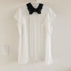 レース刺繍襟デザイントップス♡