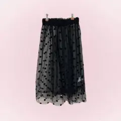 【美品】Honey Cinnamon チュールスカート ドット柄