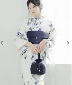 Dita 浴衣 京の水墨画水仙 ４点セット 最安値のサムネイル