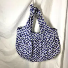 【コントワー・デ・コトニエ】布バッグ　幾何学柄 布製　大容量バッグ