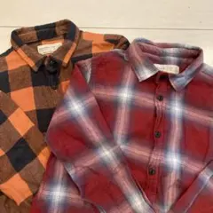 ZARA ザラ　男の子　シャツ　2枚セット　チェック　ブロックチェック　なんあり