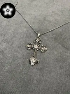 y2k/grunge -十字架-Necklace Silver