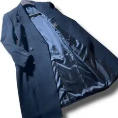 カシミヤ チェスターコート ロング 着丈115cm マキシ丈 ジャケット ダブル