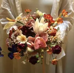 多色プリザーブドフラワーブーケ