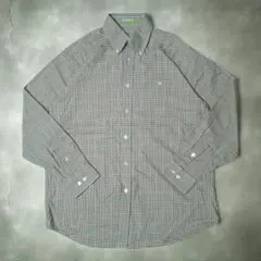 ORVIS オービス ボタンダウンシャツ チェック コットン 紺 ベージュ M