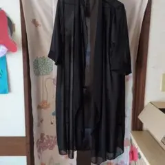 hana ロングカーディガン ブラック M-L　２枚セット