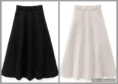 【新品/タグ付き】2点セット GRL キルティングフレアスカート[fo1630]