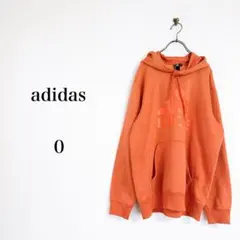 adidas（0）ロゴスウェットパーカー　オレンジ　プルオーバ　ライトスウェットのサムネイル