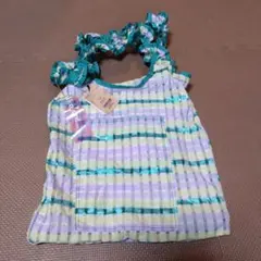 新品未使用タグ付niko and ... アソートフリルトートバッググリーン