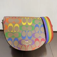 COACH コーチ レインボー カラフル ショルダーバッグ