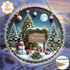 【20×20cm】クリスマスボード　雪だるま　クリスマスツリー　木製　ギフト