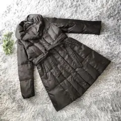 ☆美品☆ナラカミーチェ ロングダウンコート ショールカラー ベルト 