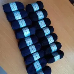 CUSCO WOOL 毛糸 40g 約160m 黒7玉、紺9玉セット